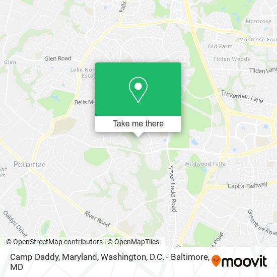 Camp Daddy, Maryland map