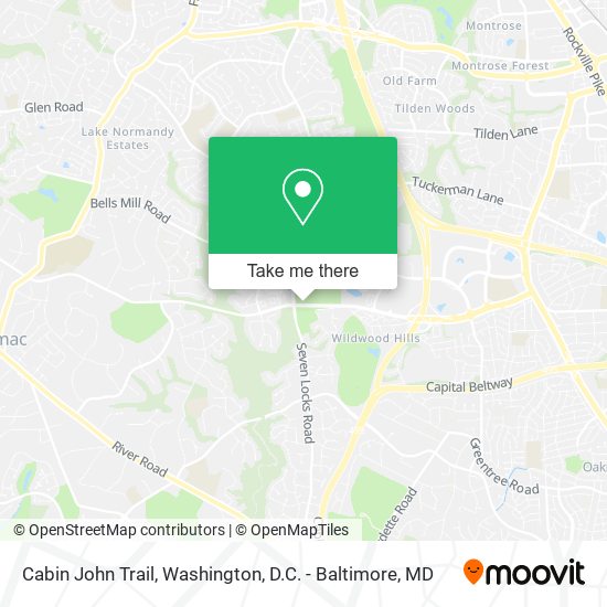 Mapa de Cabin John Trail