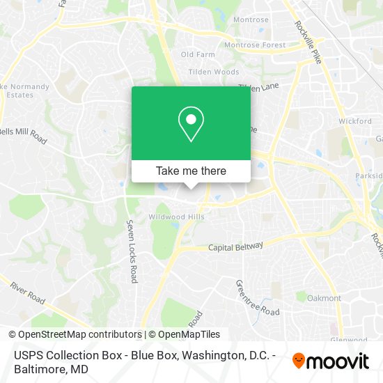 USPS Collection Box - Blue Box map