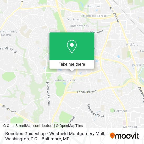 Bonobos Guideshop - Westfield Montgomery Mall map