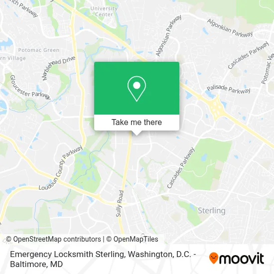Emergency Locksmith Sterling map