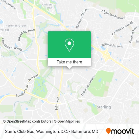 Sam's Club Gas map