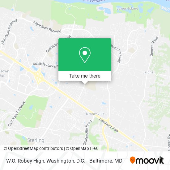 W.O. Robey High map