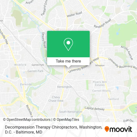 Decompression Therapy Chiropractors map