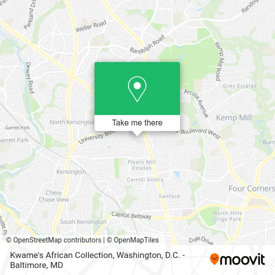 Kwame's African Collection map