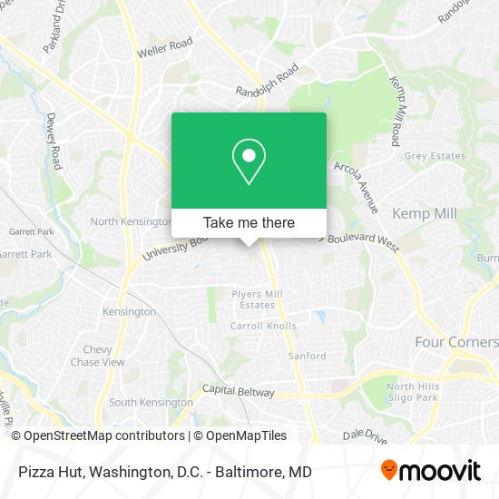 Mapa de Pizza Hut