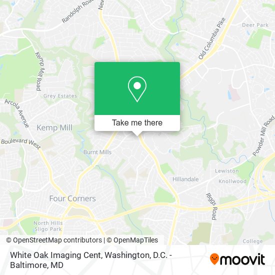 Mapa de White Oak Imaging Cent