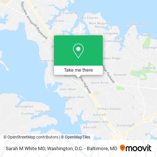 Sarah M White MD map