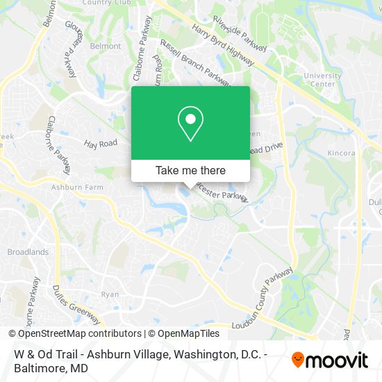 Mapa de W & Od Trail - Ashburn Village