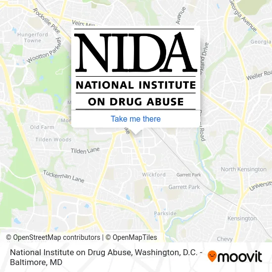 National Institute on Drug Abuse map