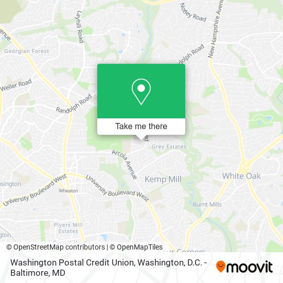 Washington Postal Credit Union map