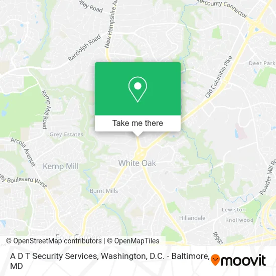 A D T Security Services map