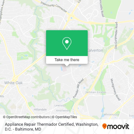Appliance Repair Thermador Certified map