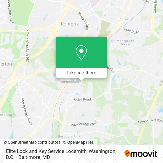 Elite Lock and Key Service Locsmith map
