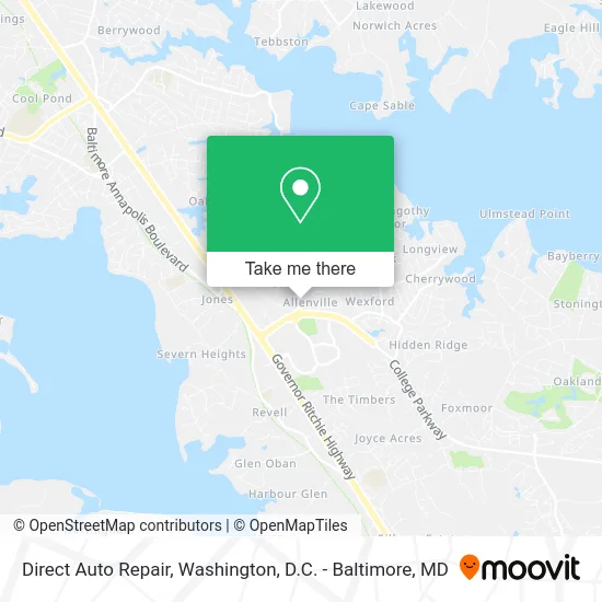 Direct Auto Repair map