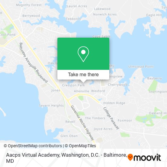 Mapa de Aacps Virtual Academy