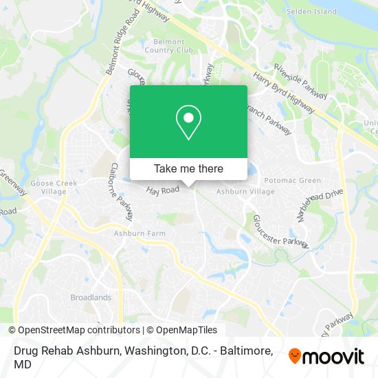 Drug Rehab Ashburn map