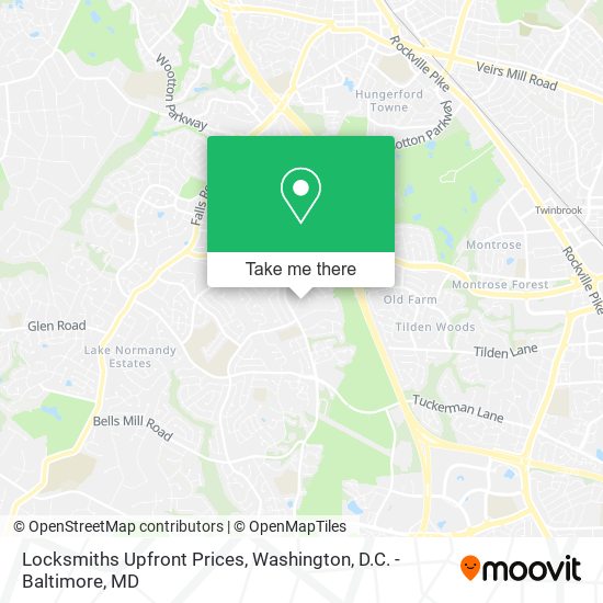 Mapa de Locksmiths Upfront Prices