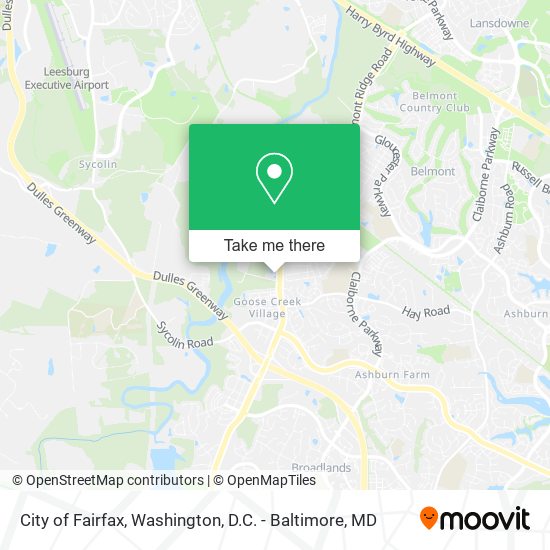 City of Fairfax map