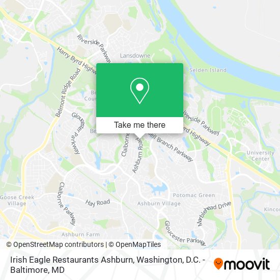 Mapa de Irish Eagle Restaurants Ashburn
