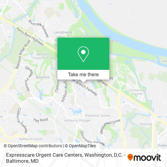 Expresscare Urgent Care Centers map