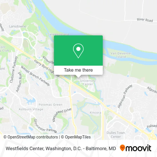 Westfields Center map