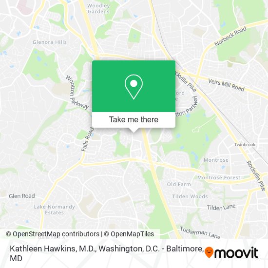 Kathleen Hawkins, M.D. map