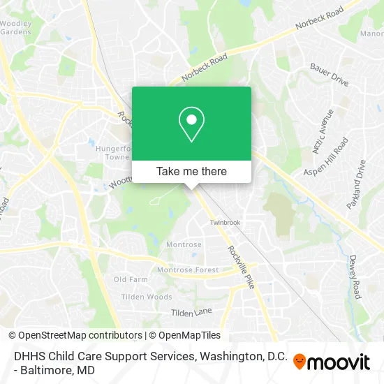 Mapa de DHHS Child Care Support Services