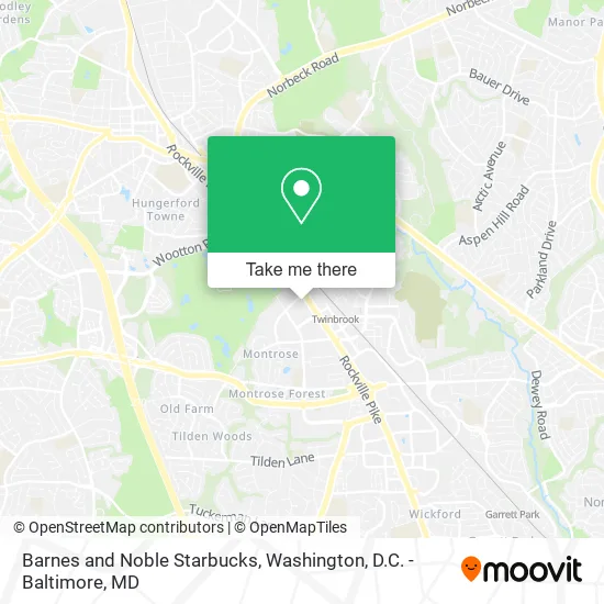 Mapa de Barnes and Noble Starbucks