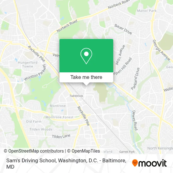 Sam's Driving School map