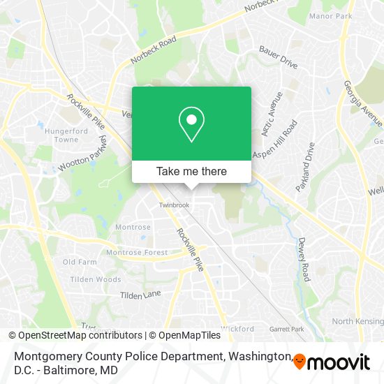 Montgomery County Police Department map