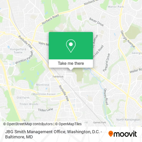 Mapa de JBG Smith Management Office