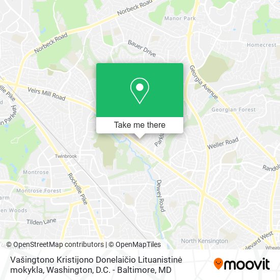 Mapa de Vašingtono Kristijono Donelaičio Lituanistinė mokykla