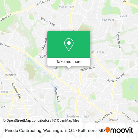 Pineda Contracting map