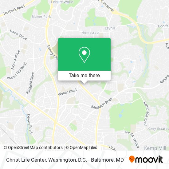 Mapa de Christ Life Center