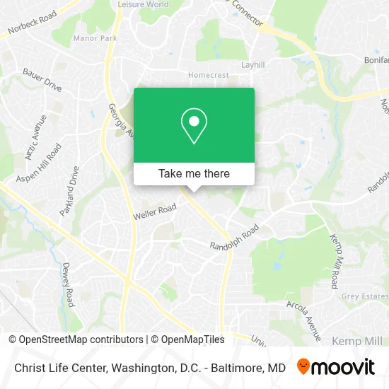Christ Life Center map
