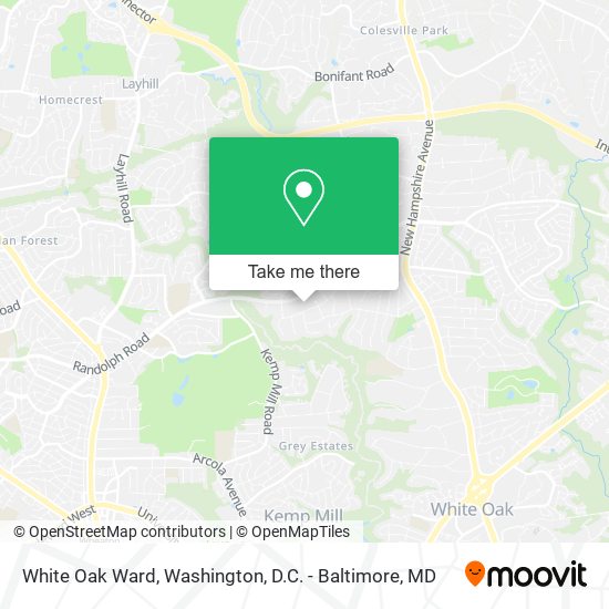 White Oak Ward map