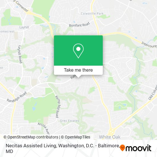 Necitas Assisted Living map