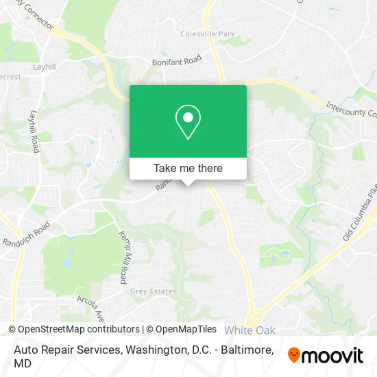 Mapa de Auto Repair Services