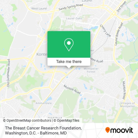 Mapa de The Breast Cancer Research Foundation