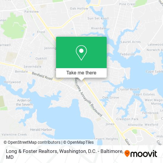 Long & Foster Realtors map