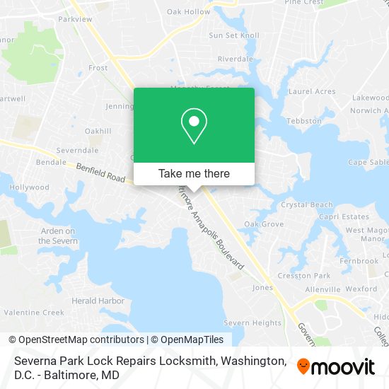 Mapa de Severna Park Lock Repairs Locksmith