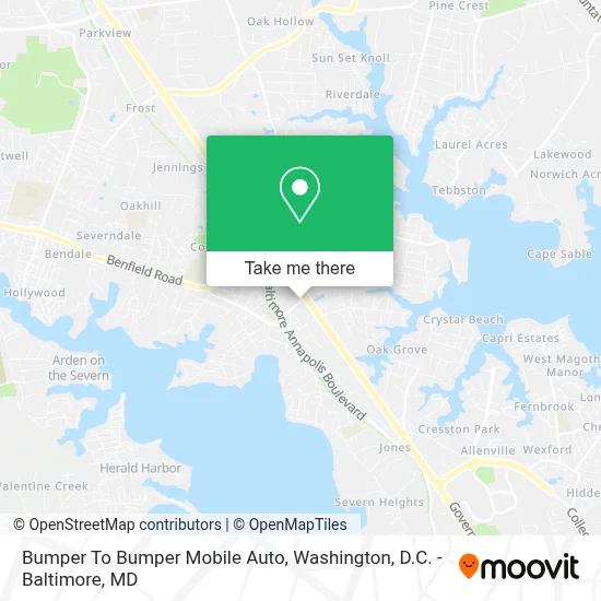 Bumper To Bumper Mobile Auto map