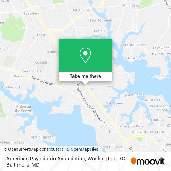American Psychiatric Association map