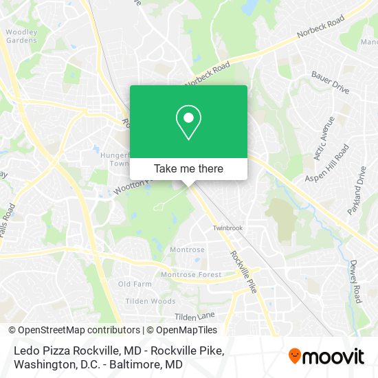 Mapa de Ledo Pizza Rockville, MD - Rockville Pike