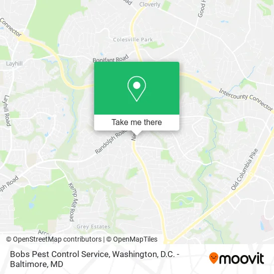 Mapa de Bobs Pest Control Service