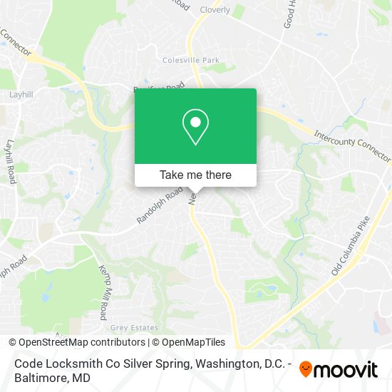 Code Locksmith Co Silver Spring map