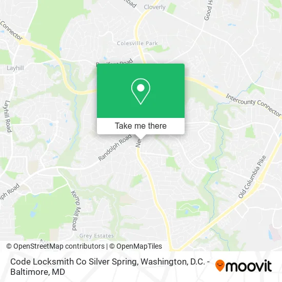Mapa de Code Locksmith Co Silver Spring