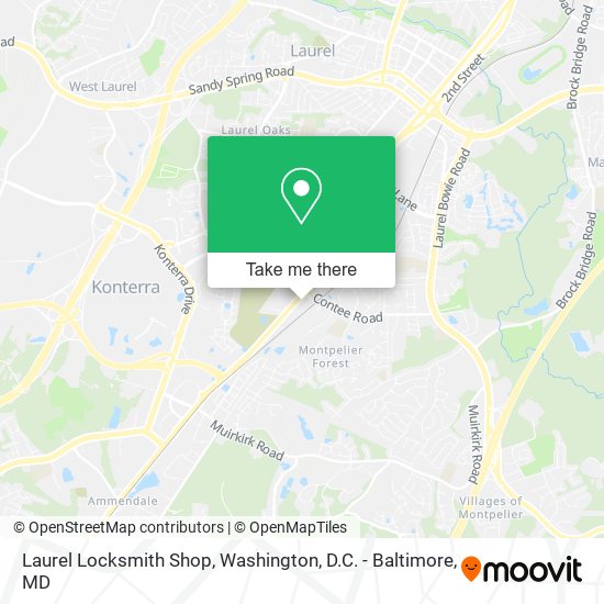 Mapa de Laurel Locksmith Shop