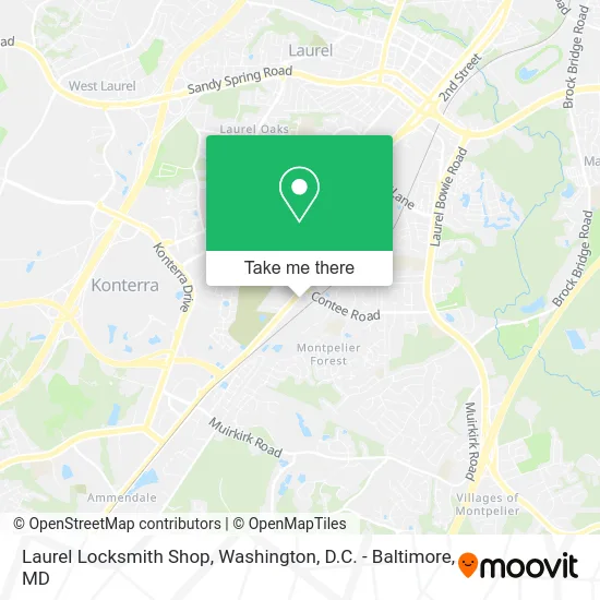 Laurel Locksmith Shop map